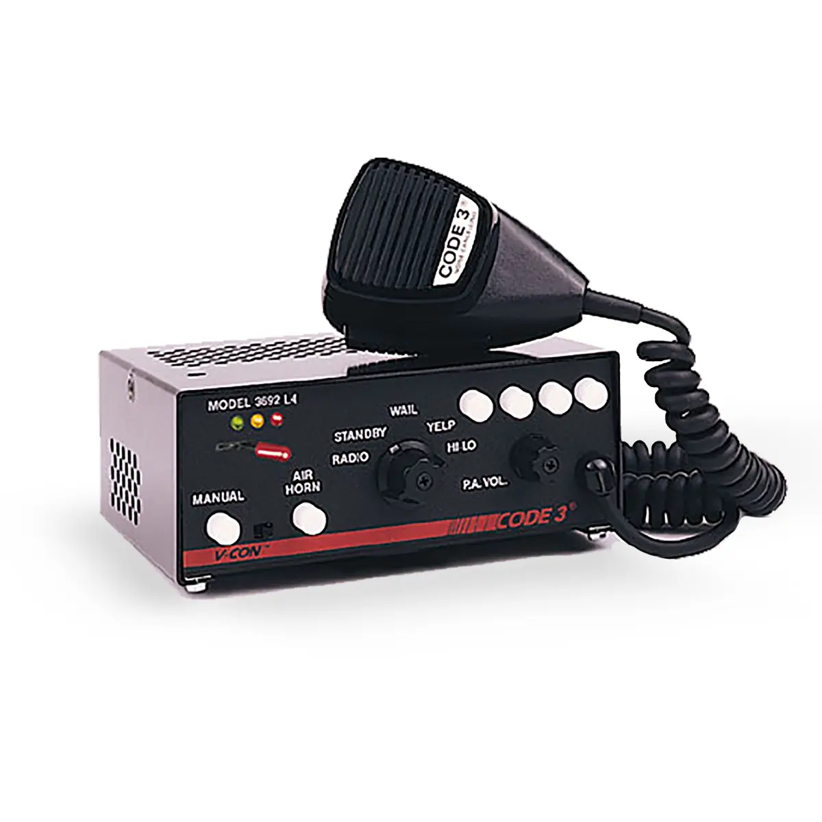 V-Con® Siren - with Light Control - Wail, Yelp, Hi-Lo, Air