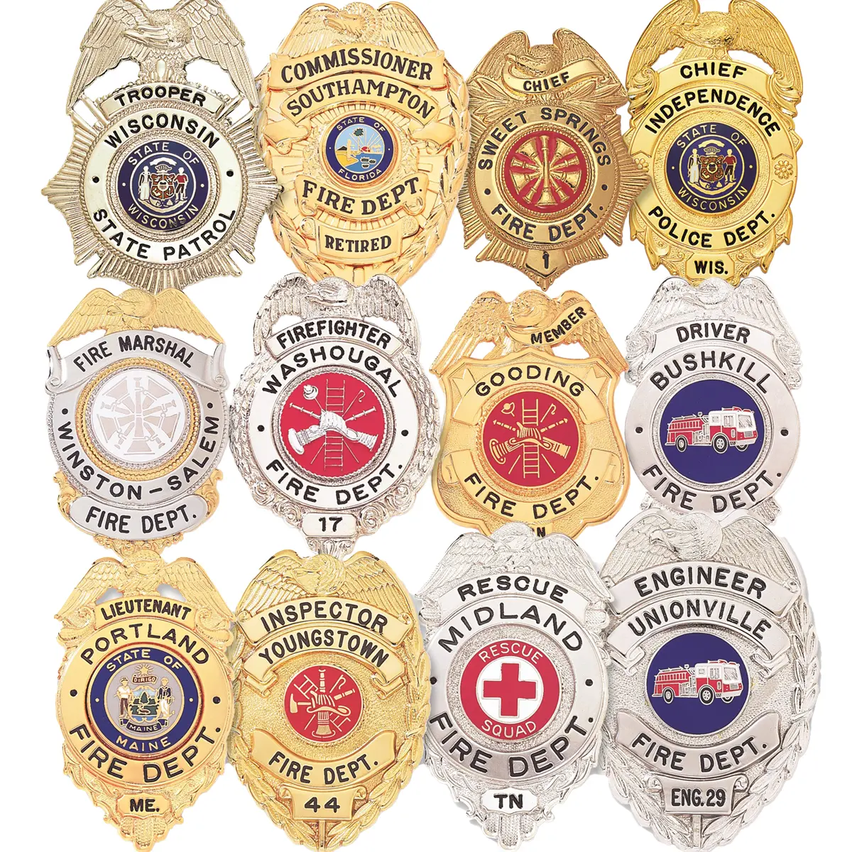 Custom First Responder Badges and Insignia - Police, Firefighter, EMS |  Shop Darley, image size:1200x1200